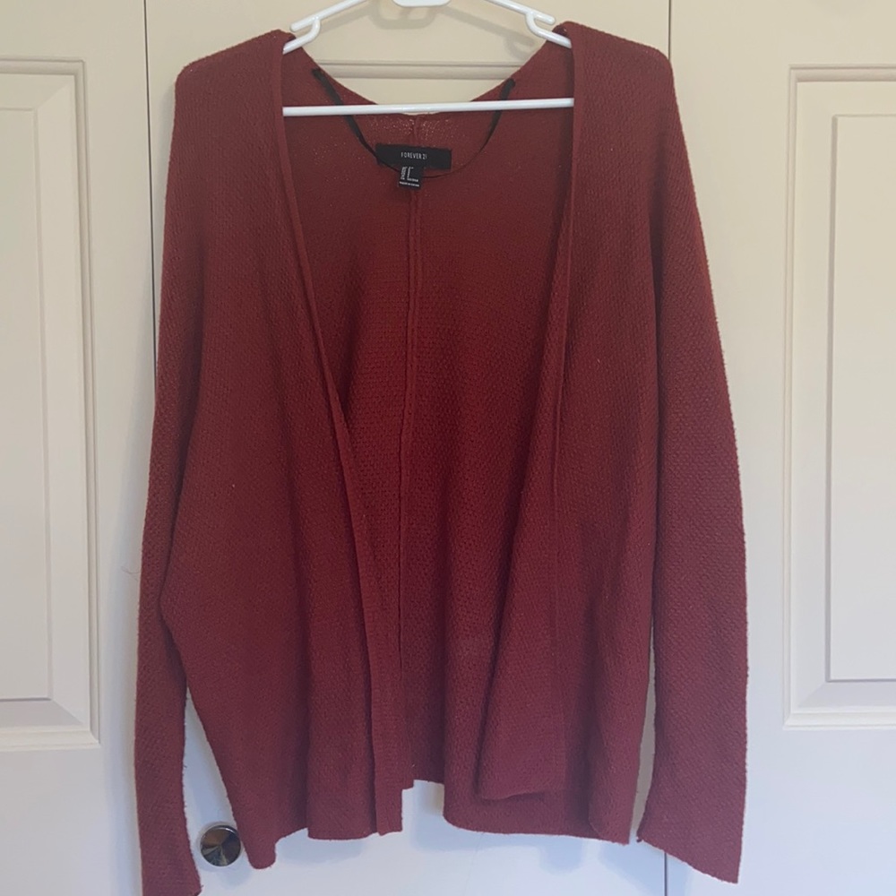 Forever 21 Red Cardigan